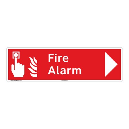 ANSI/ISO Compliant Fire Alarm Safety Signs Indoor Photoluminescent Plastic (W4) 17 X 5